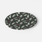 Scooby-Doo Punk Gitarre und Amp Muster Pappteller (Schrägansicht)