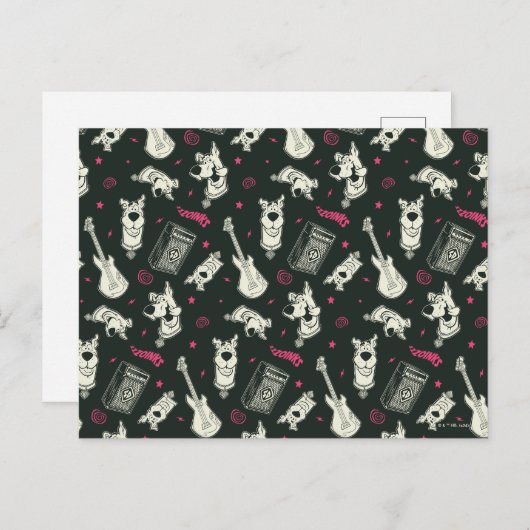 Scooby-Doo Punk Gitarre und Amp Muster Postkarte (Vorne/Hinten)