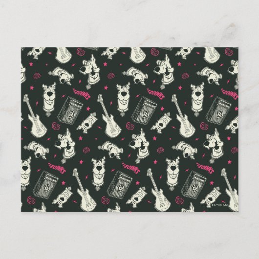 Scooby-Doo Punk Gitarre und Amp Muster Postkarte (Vorderseite)