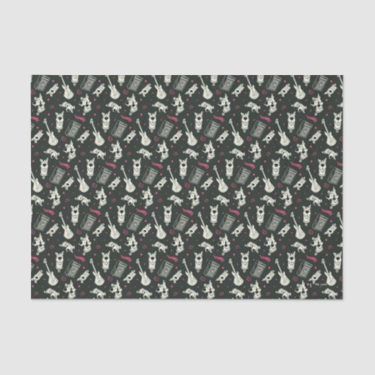 Scooby-Doo Punk Gitarre und Amp Muster Seidenpapier (Vorderseite)