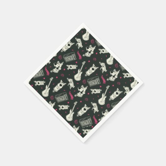 Scooby-Doo Punk Gitarre und Amp Muster Serviette (Ecke)