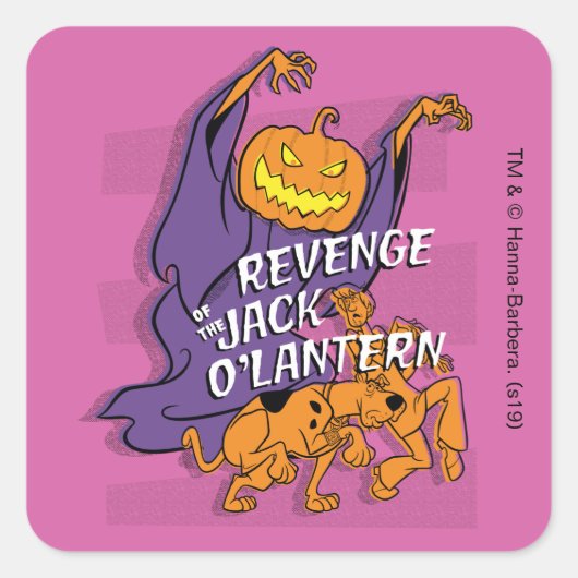 Scooby-Doo | Rache des Jacks O' Lantern Quadratischer Aufkleber (Vorderseite)