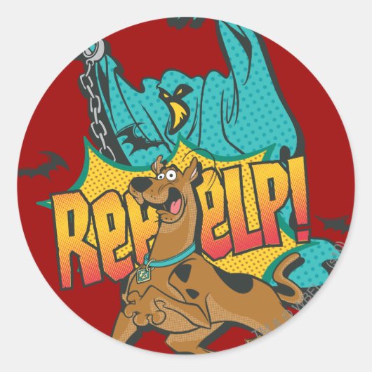 Scooby Doo "Reeeelp!" Runder Aufkleber (Vorderseite)