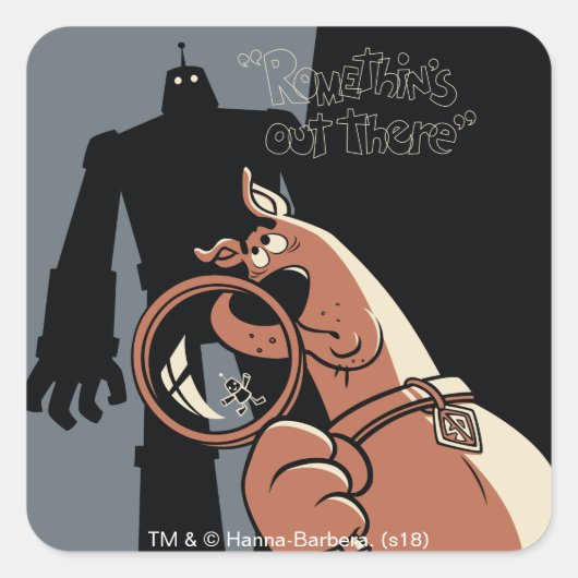Scooby-Doo "Romethin's Out There" Quadratischer Aufkleber (Vorderseite)