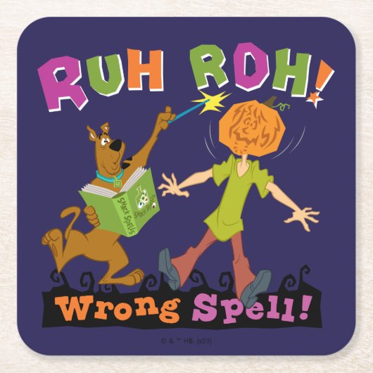 Scooby-Doo | Ruh Roh! Falscher Zauber! Rechteckiger Pappuntersetzer (Vorderseite)