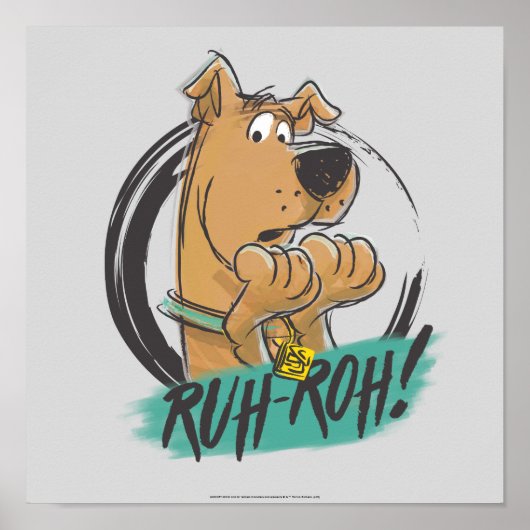 Scooby-Doo "Ruh Roh!" Marker Sketch Poster (Vorne)