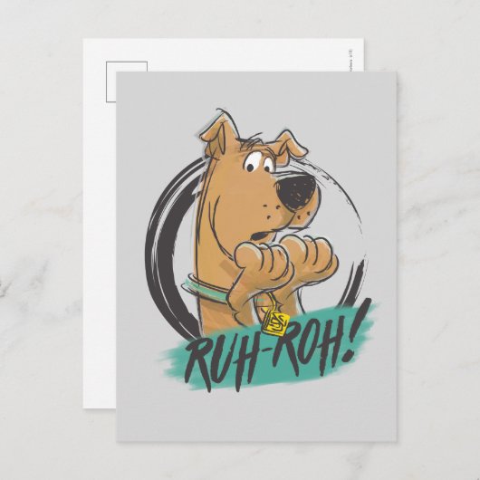 Scooby-Doo "Ruh Roh!" Marker Sketch Postkarte (Vorne/Hinten)