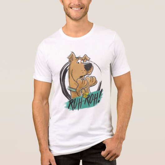 Scooby-Doo "Ruh Roh!" Marker Sketch Tri-Blend Shirt (Vorderseite)
