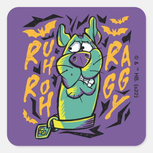 Scooby-Doo | Ruh Roh Raggy Quadratischer Aufkleber (Vorderseite)