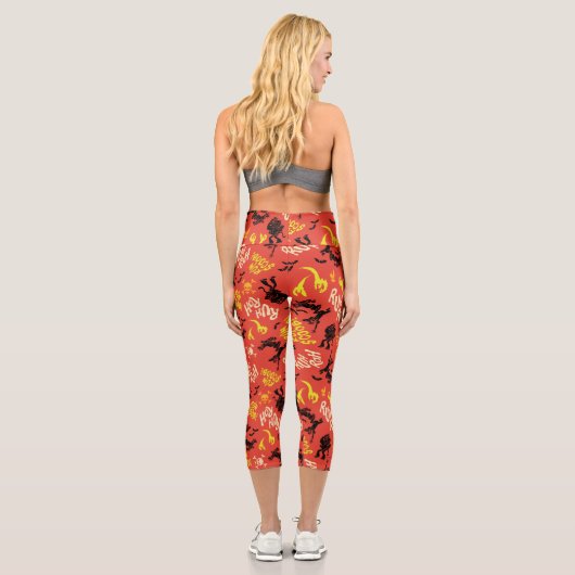Scooby-Doo | Ruh Roh Run Scoob! Muster Capri Leggings (Rückseite)