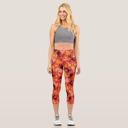 Scooby-Doo | Ruh Roh Run Scoob! Muster Capri Leggings (Vorderseite)