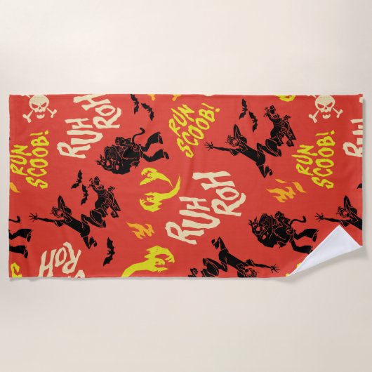 Scooby-Doo | Ruh Roh Run Scoob! Muster Strandtuch (Vorderseite)