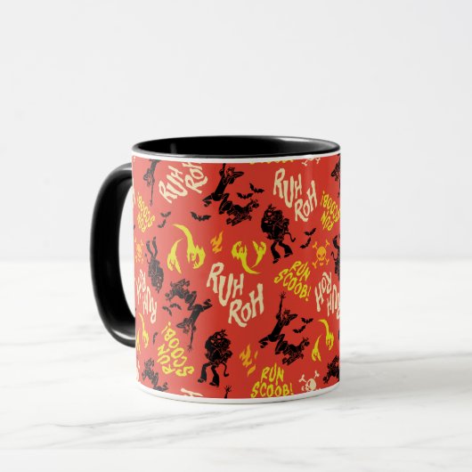 Scooby-Doo | Ruh Roh Run Scoob! Muster Tasse (Vorderseite Links)