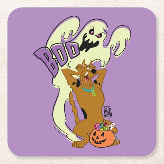 Scooby-Doo | Scooby-Doo Boo Rechteckiger Pappuntersetzer (Vorderseite)