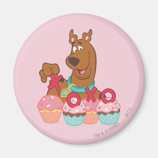 Scooby Doo - Scooby XOXO Cupcakes Magnet (Vorne)
