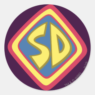 Scooby-Doo "SD"-Symbol Runder Aufkleber