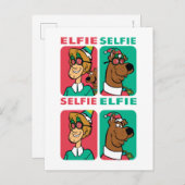 Scooby-Doo & Shaggy "Elfie Selfie" Feiertagspostkarte (Vorne/Hinten)