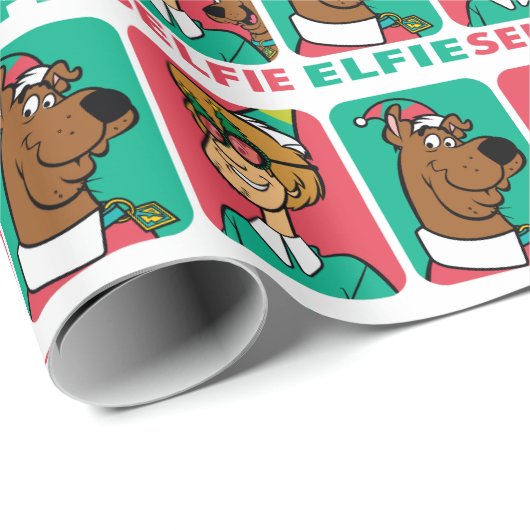 Scooby-Doo & Shaggy "Elfie Selfie" Geschenkpapier (Rolleneckpunkt)