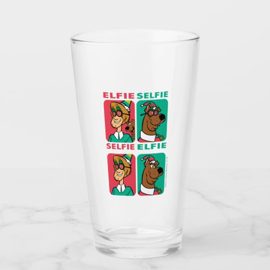 Scooby-Doo & Shaggy "Elfie Selfie" Glas (Vorderseite)