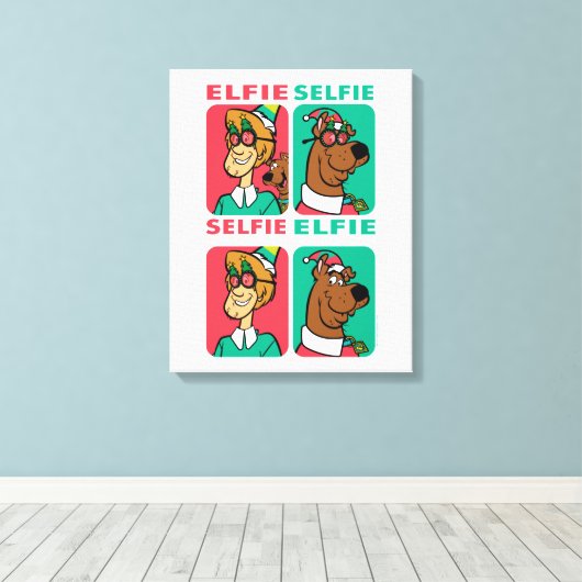 Scooby-Doo & Shaggy "Elfie Selfie" Leinwanddruck (Insitu (Holzboden))