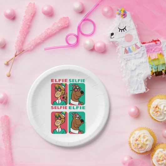Scooby-Doo & Shaggy "Elfie Selfie" Pappteller (Party)