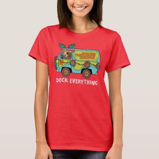 Scooby-Doo & Shaggy in der Holiday Mystery Machine T-Shirt (Vorderseite)