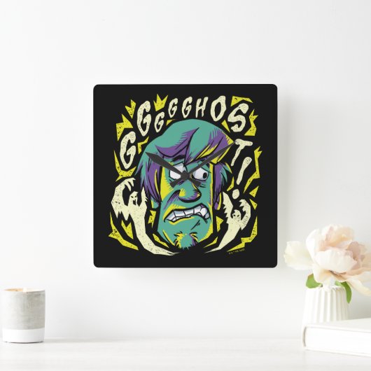 Scooby-Doo | Shaggy Quadratische Wanduhr (Zuhause)
