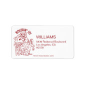 Scooby-Doo & Shaggy Rockin" Es 'Runde des Baumes Adressaufkleber (Vorne)