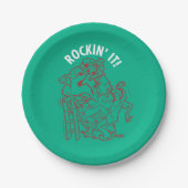 Scooby-Doo & Shaggy Rockin" Es 'Runde des Baumes Pappteller (Vorderseite)