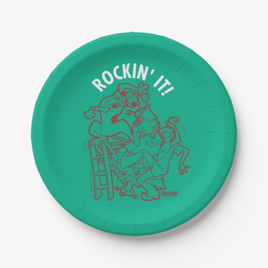 Scooby-Doo & Shaggy Rockin" Es 'Runde des Baumes Pappteller (Vorderseite)