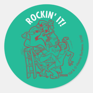 Scooby-Doo & Shaggy Rockin' It'Round the Tree Runder Aufkleber