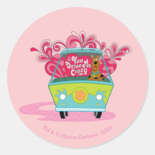 Scooby-Doo - Sie fahren mich verrückt Runder Aufkleber