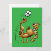 Scooby-Doo Soccer Overhead Kick Airbrush Postkarte (Vorne/Hinten)