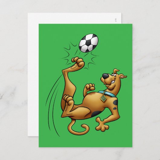 Scooby-Doo Soccer Overhead Kick Airbrush Postkarte (Vorne/Hinten)