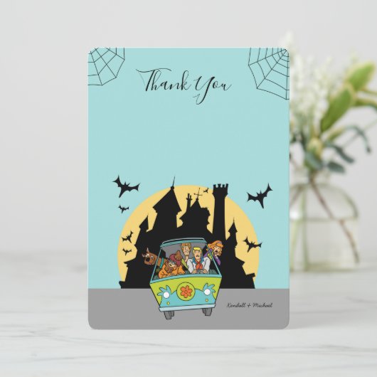 Scooby-Doo Spooktacular Baby Dusche Vielen Dank Einladung (Stehend Vorderseite)