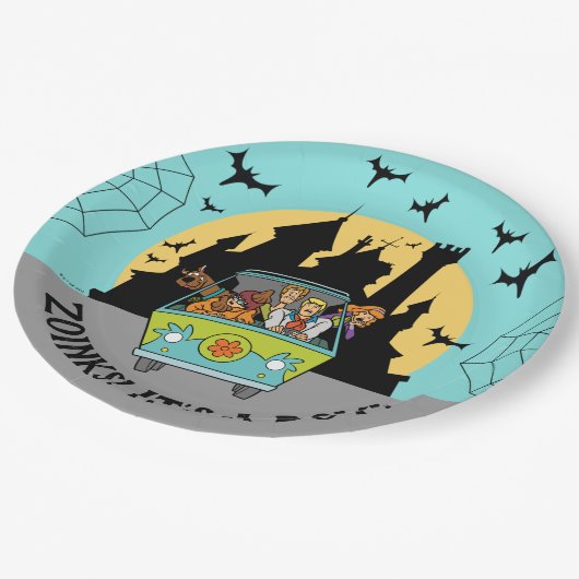 Scooby-Doo Spooktacular Halloween Kinderdusche Pappteller (Schrägansicht)