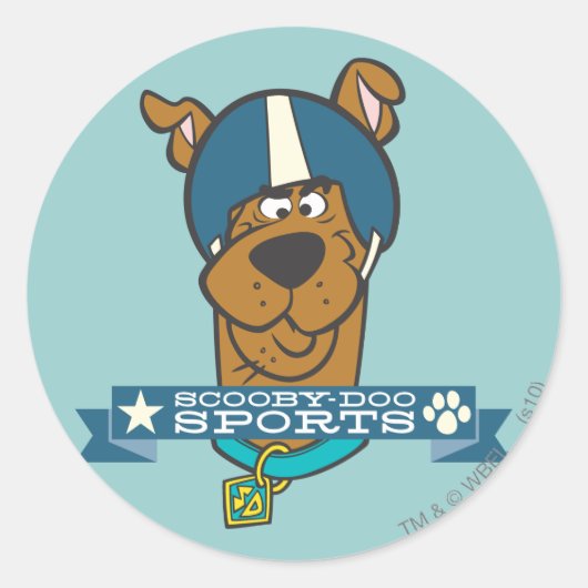 Scooby-Doo Sports Runder Aufkleber (Vorderseite)
