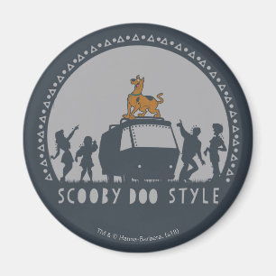 Scooby-Doo Style Tribal Van Silhouette Magnet