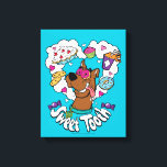 Scooby-Doo "Sweet Tooth" Leinwanddruck<br><div class="desc">Karo aus Scooby-Doo mit Donut Augen,  Fantasien über verschiedene süße Leckereien.</div>