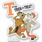 Scooby-Doo | T ist für Trick oder Treat Aufkleber (Vorderseite)