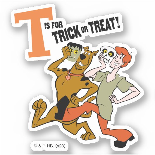 Scooby-Doo | T ist für Trick oder Treat Aufkleber (Vorderseite)