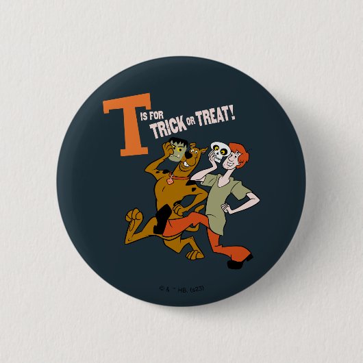 Scooby-Doo | T ist für Trick oder Treat Button (Vorderseite)