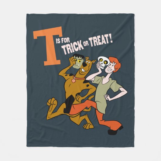 Scooby-Doo | T ist für Trick oder Treat Fleecedecke (Vorderseite)