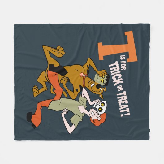 Scooby-Doo | T ist für Trick oder Treat Fleecedecke (Vorderseite (Horizontal))