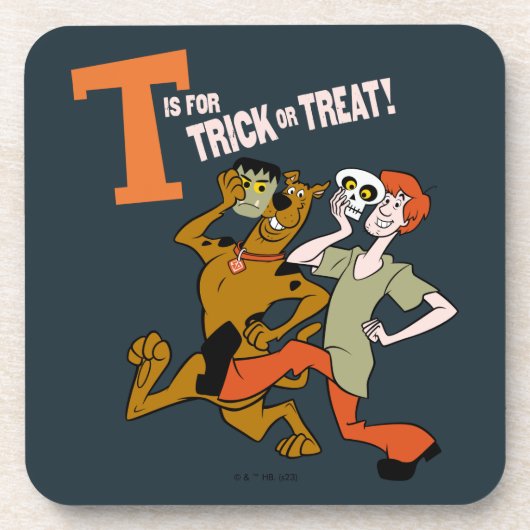 Scooby-Doo | T ist für Trick oder Treat Getränkeuntersetzer (Vorderseite)