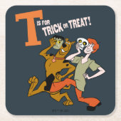 Scooby-Doo | T ist für Trick oder Treat Rechteckiger Pappuntersetzer (Vorderseite)
