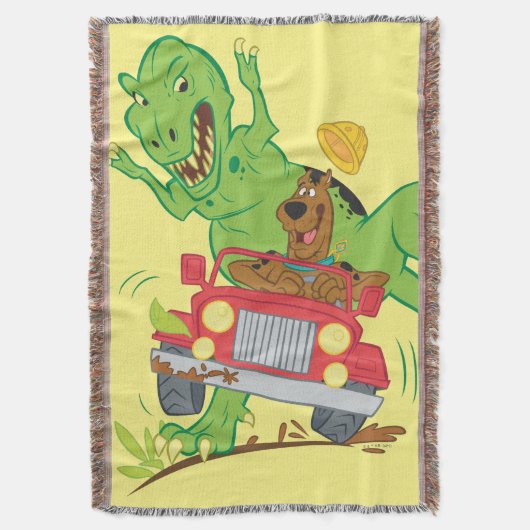 Scooby-Doo T-Rex-Angriff Decke (Vorderseite Vertikal)