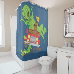 Scooby-Doo T-Rex-Angriff Duschvorhang