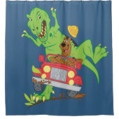 Scooby-Doo T-Rex-Angriff Duschvorhang (Vorderseite)