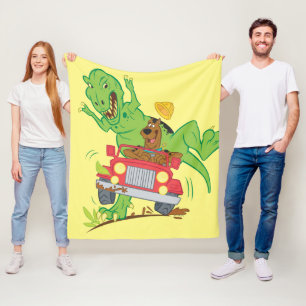 Scooby-Doo T-Rex-Angriff Fleecedecke
